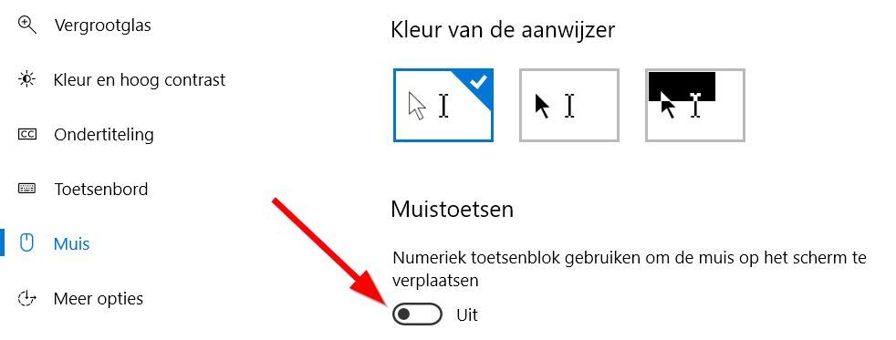 Numeriek toetsenbord werkt niet